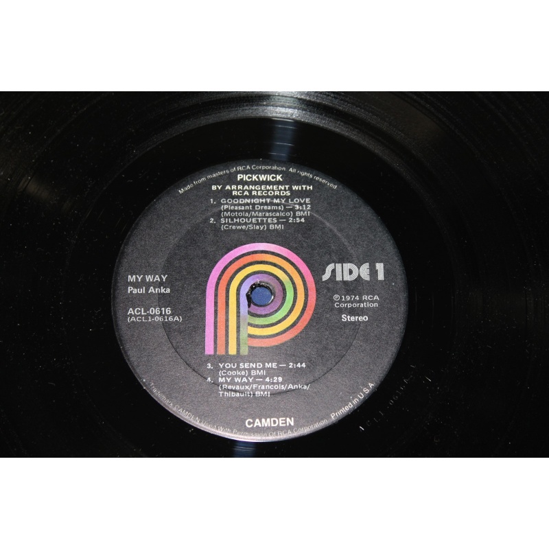 Paul Anka My Way ACL-0616 Vinyl LP, Comp