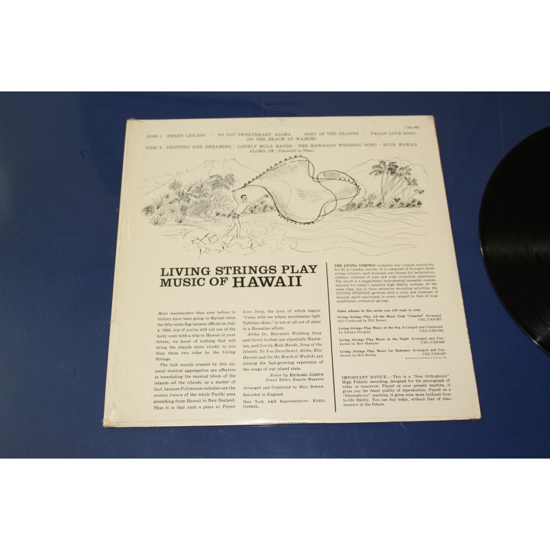 Living Strings Play Music Of Hawaii CAL-661 Vinyl LP, Mono - 50-078
