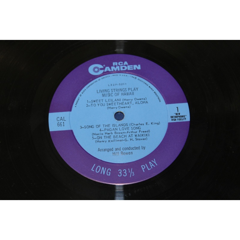 Living Strings Play Music Of Hawaii CAL-661 Vinyl LP, Mono - 50-078