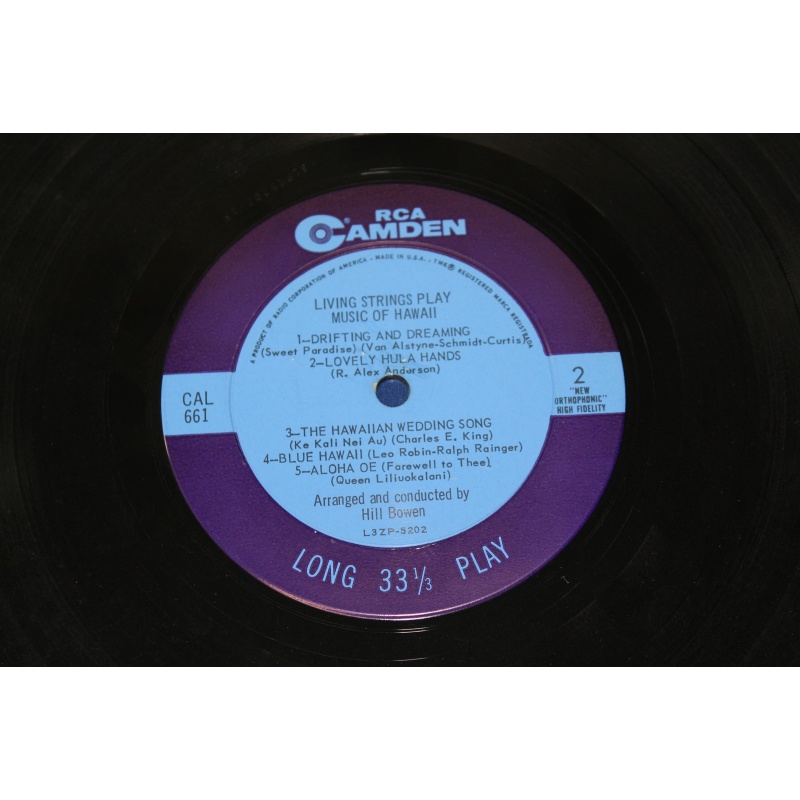Living Strings Play Music Of Hawaii CAL-661 Vinyl LP, Album, Mono - 50-079