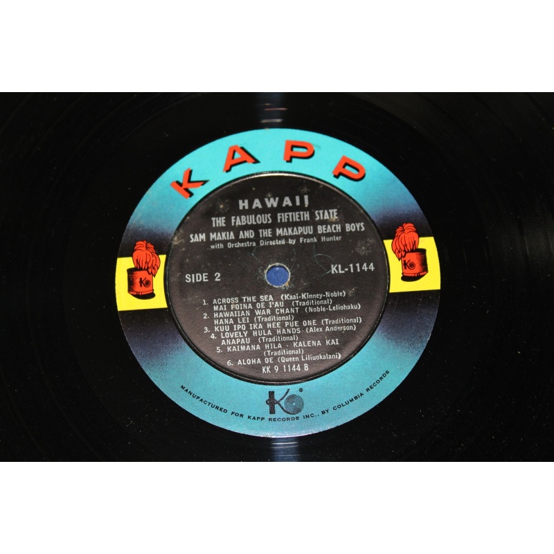 Sam Makia / Beach Boys Hawaii - The Fabulous Fiftieth State KL-1144 Vinyl LP