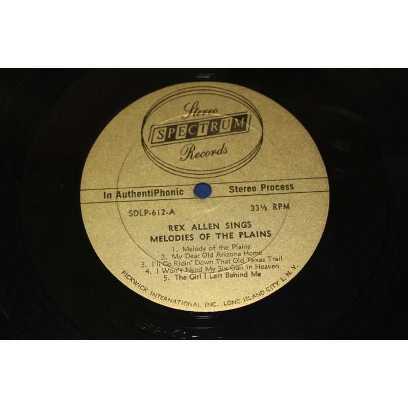 Rex Allen Rex Allen Sings Melodies Of The Plains DLP-612, SDLP-612 Vinyl LP, Alb
