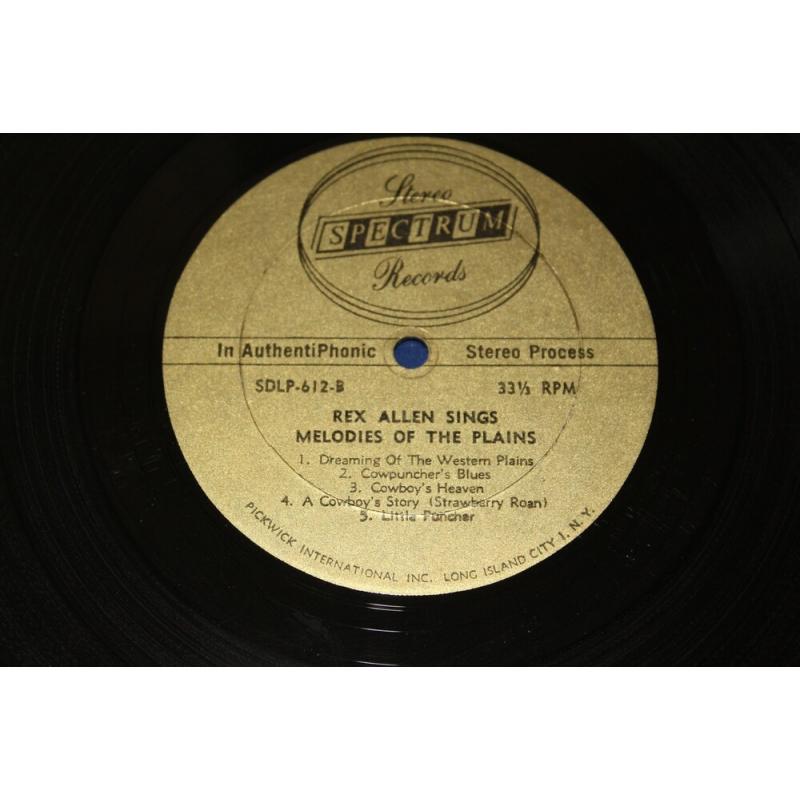 Rex Allen Rex Allen Sings Melodies Of The Plains DLP-612, SDLP-612 Vinyl LP, Alb