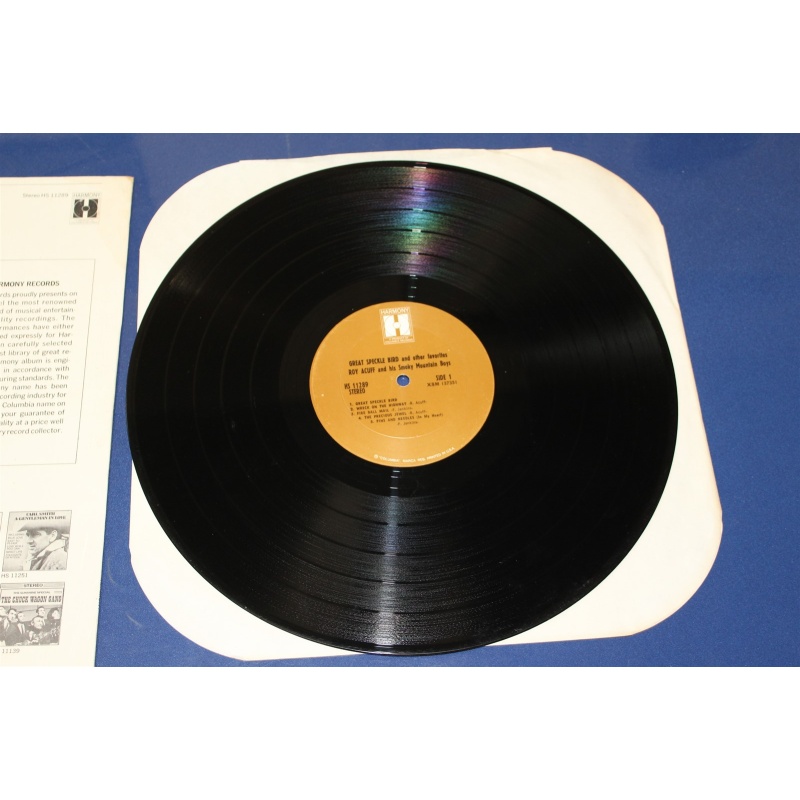 Roy Acuff  Great Speckle Bird And Other Favorites HS 11289 Vinyl LP, Comp, RE