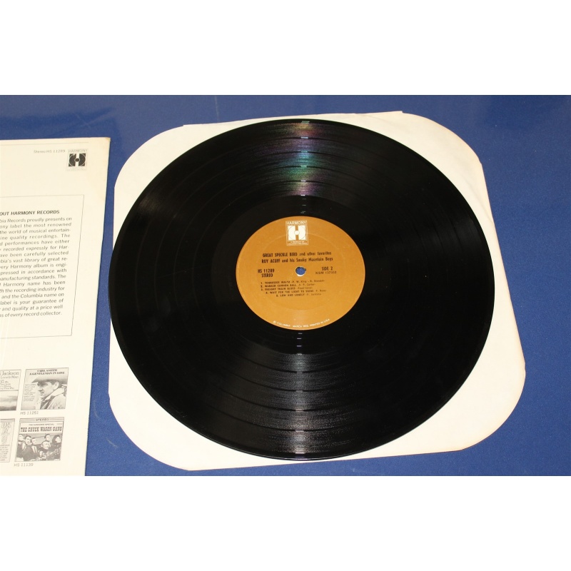 Roy Acuff  Great Speckle Bird And Other Favorites HS 11289 Vinyl LP, Comp, RE