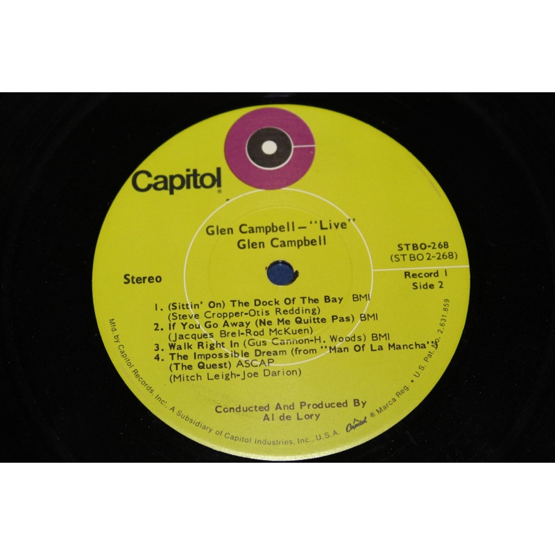 Glen Campbell Live STBO - 268 Vinyl LP, Album
