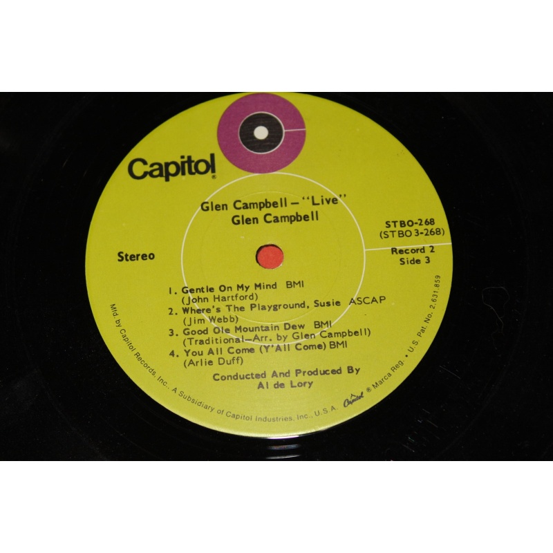 Glen Campbell Live STBO - 268 Vinyl LP, Album