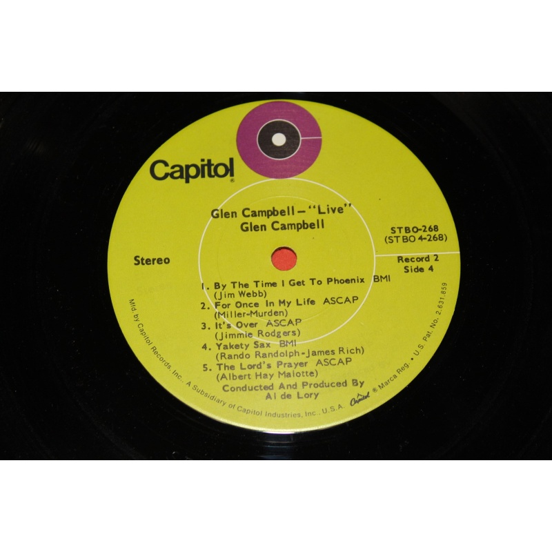 Glen Campbell Live STBO - 268 Vinyl LP, Album