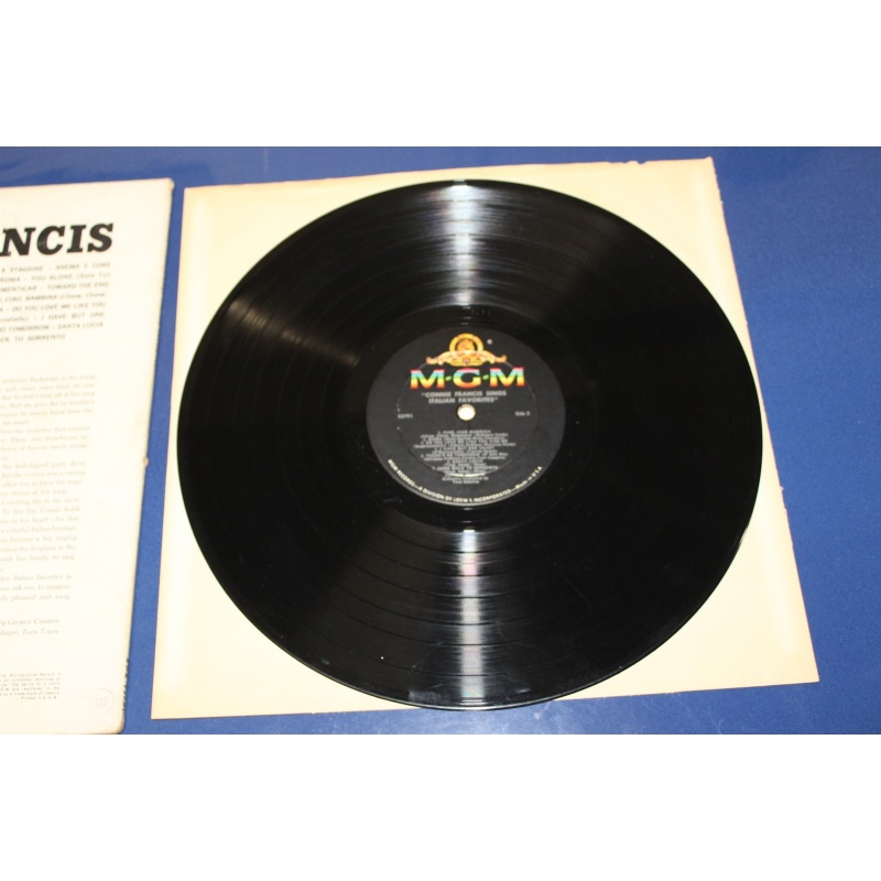 Connie Francis Sings Italian Favorites E3791 Vinyl LP, Album, Mono