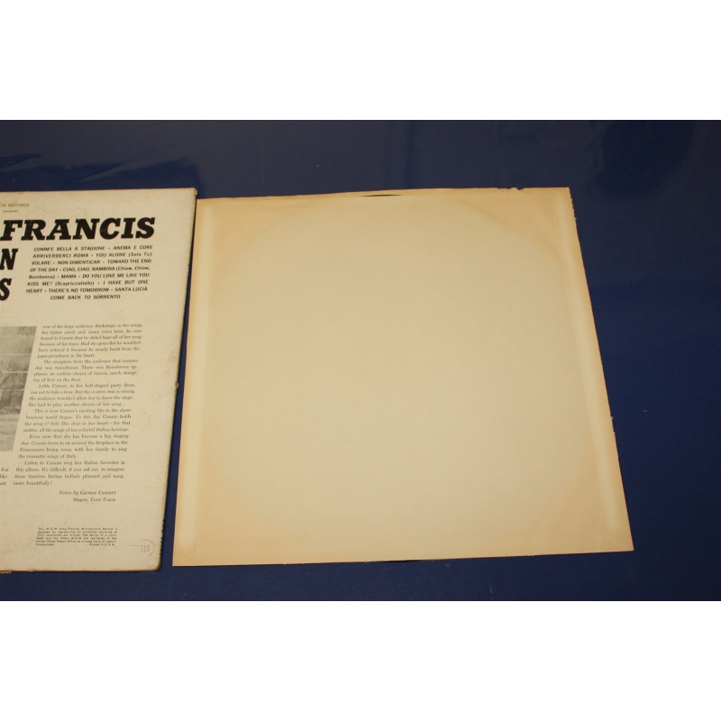 Connie Francis Sings Italian Favorites E3791 Vinyl LP, Album, Mono