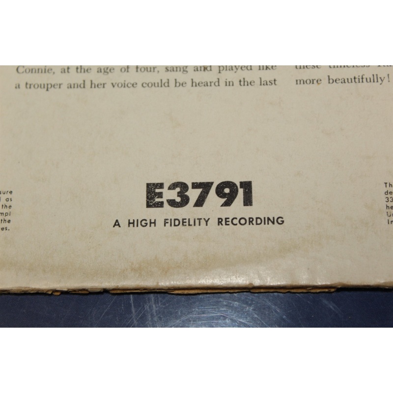 Connie Francis Sings Italian Favorites E3791 Vinyl LP, Album, Mono