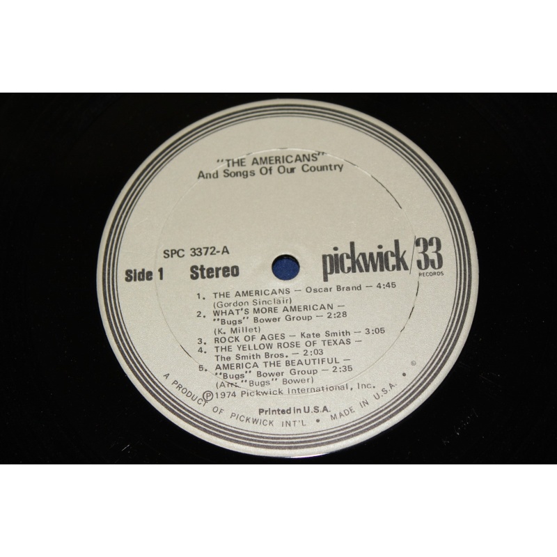 Various The Americans Oscar Brand Narrates Todays Song Of Patriotism SPC-3372 V