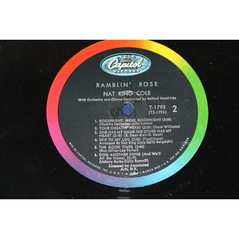 Nat King Cole Ramblin Rose T 1793, T-1793 Vinyl LP, Album, Mono, RE