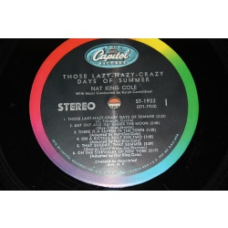 Nat King Cole Those Lazy-Hazy-Crazy Days Of Summer ST 1932 Vinyl LP, Album