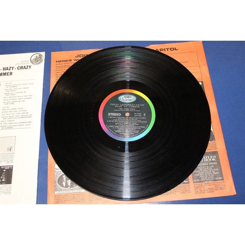 Nat King Cole Those Lazy-Hazy-Crazy Days Of Summer ST 1932 Vinyl LP, Album