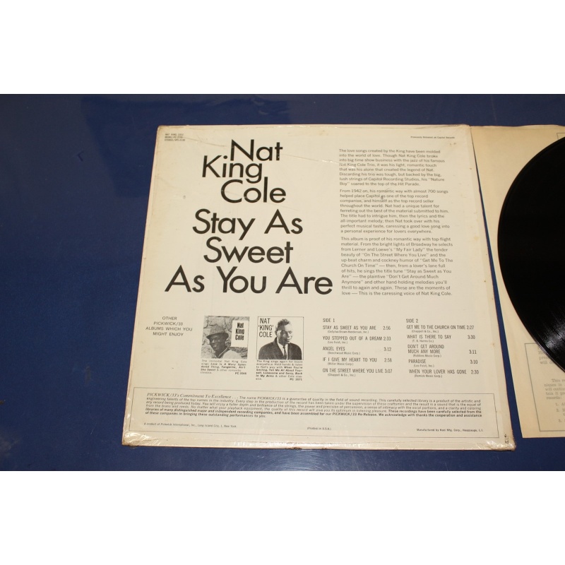 Nat King Cole Stay As Sweet As You Are SPC-3105, PTP-2002-2 Vinyl LP, Album, Com