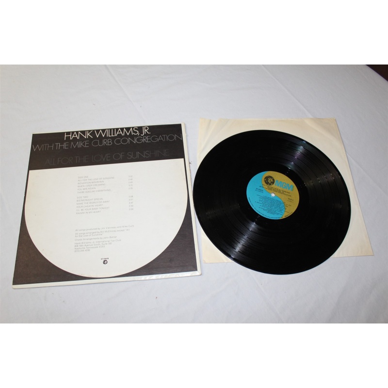 Hank Williams Jr. With Mike Curb Congregation All For The Love Of Sunshine SE 47 - 52-076