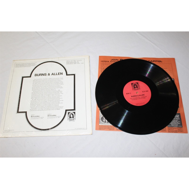 Burns And Allen Burns And Allen: Original Radio Broadcast NLR 1002 Vinyl LP, Alb