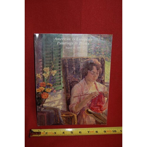 1987 BOURNE AUCTION CATALOG AMERICAN EUROPEAN ART with Prices Realized