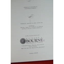 1987 BOURNE AUCTION CATALOG AMERICAN EUROPEAN ART with Prices Realized