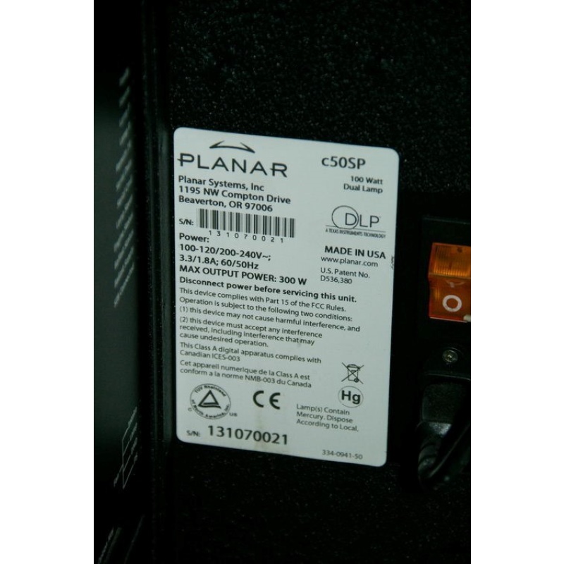 Planar Clarity C50SP Projection Cube