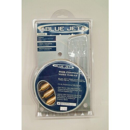 Blue Jet TM RGB Component Video Cable - 6 : HTDV372 NEW NIP Gold