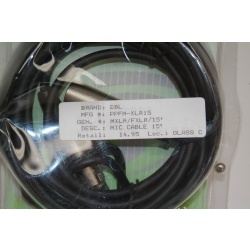 Pyle pro FMXLR15 - Audio cable - Black - M 3 pin XLR to F 3 pin XLR