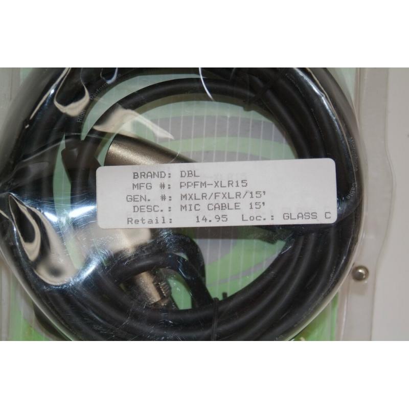 Pyle pro FMXLR15 - Audio cable - Black - M 3 pin XLR to F 3 pin XLR