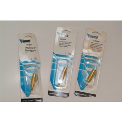 LOT OF 3 VANCO 1/4" 3.5mm MINI MONO PLUG RCA - GOLD PLATED - AD504G