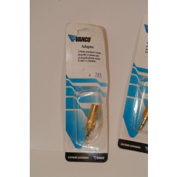 LOT OF 3 VANCO 1/4" 3.5mm MINI MONO PLUG RCA - GOLD PLATED - AD504G