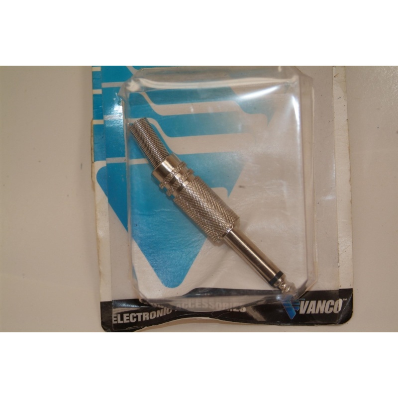 VANCO PP14 -METAL PHONE PLUG - 1/4" SHIELD METAL MONO PHONE PLUG SCREW TERMINALS