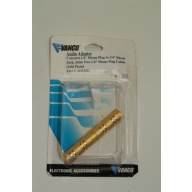 VANCO AD525G - 1/4" TO 1/4" PHONE ADAPTER - GOLD PLATED