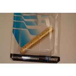 VANCO AD525G - 1/4" TO 1/4" PHONE ADAPTER - GOLD PLATED