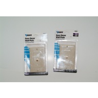 LOT OF 2 - VANCO 120031 COAX DECOR WALL PLATES - VIDEO IVORY