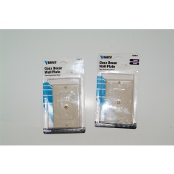 LOT OF 2 - VANCO 120031 COAX DECOR WALL PLATES - VIDEO IVORY