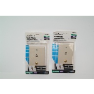 2 VANCO CWP59T - COLORMATE TELEPHONE/COAX WALL PLATES - PHONE - VIEDO - IVORY
