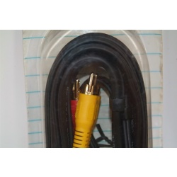 LOT OF 2 GOLD PLATED RCA CABLES - VCR MONO DUBBING CABLE