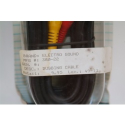 LOT OF 2 GOLD PLATED RCA CABLES - VCR MONO DUBBING CABLE