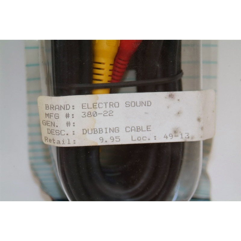 LOT OF 2 GOLD PLATED RCA CABLES - VCR MONO DUBBING CABLE