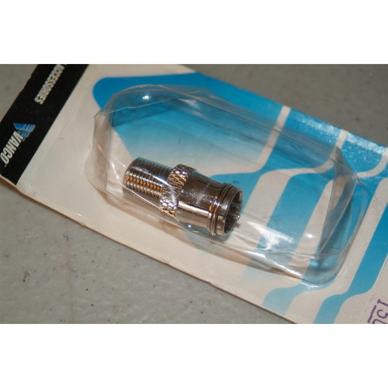 VANCO VIDEO "F" FEMALE SCREW ON TO "F" MALE PUSH ON - NICKEL KDF1