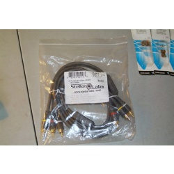 STELLAR LABS COMPOSITE AUDIO/VIDEO CABLE, 6FT, BLACK SLV SERIES