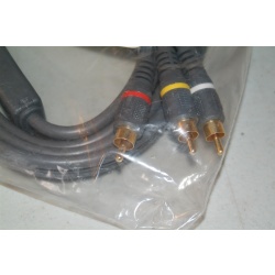 STELLAR LABS COMPOSITE AUDIO/VIDEO CABLE, 6FT, BLACK SLV SERIES