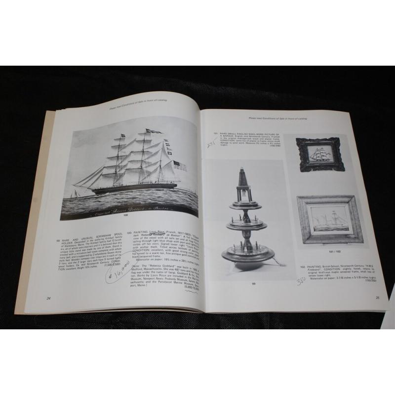 March 4 1986 Marine Antiques BOURNE AUCTION CATALOG with Prices Realized