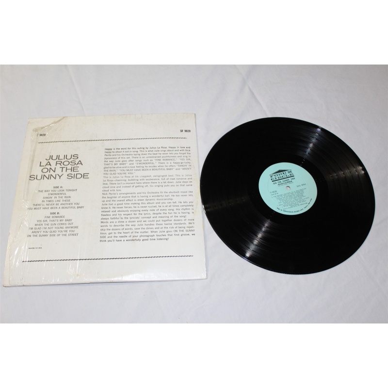 Julius La Rosa With Nick Peritos Orchestra On The Sunny Side SF-9020 Vinyl LP,