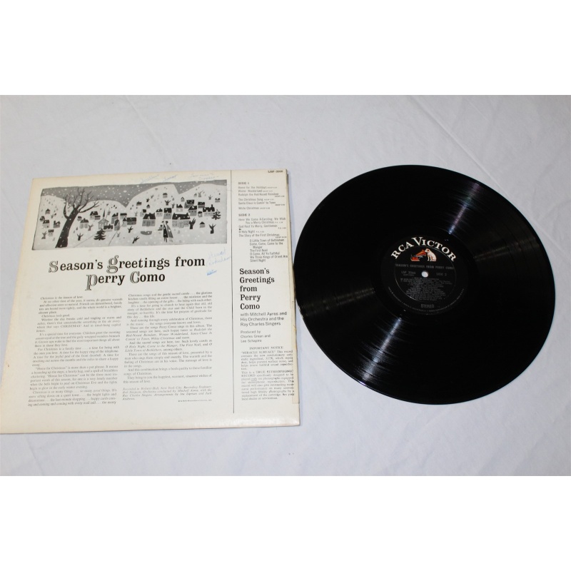 Perry Como Seasons Greetings From Perry Como LSP-2066 Vinyl LP, Album - 54-017