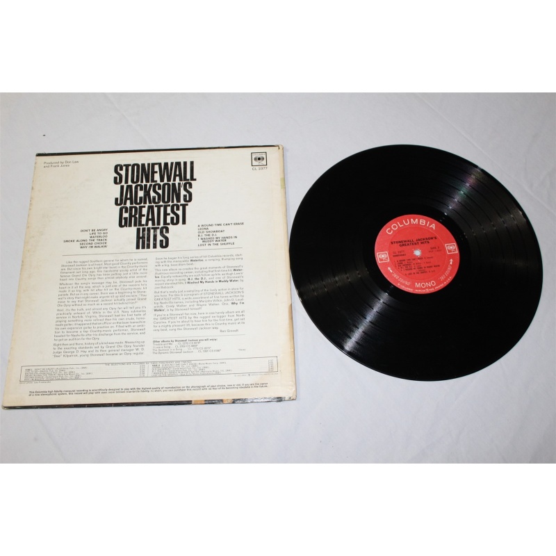 Stonewall Jackson Greatest Hits CL2377 Vinyl LP, Comp, Mono