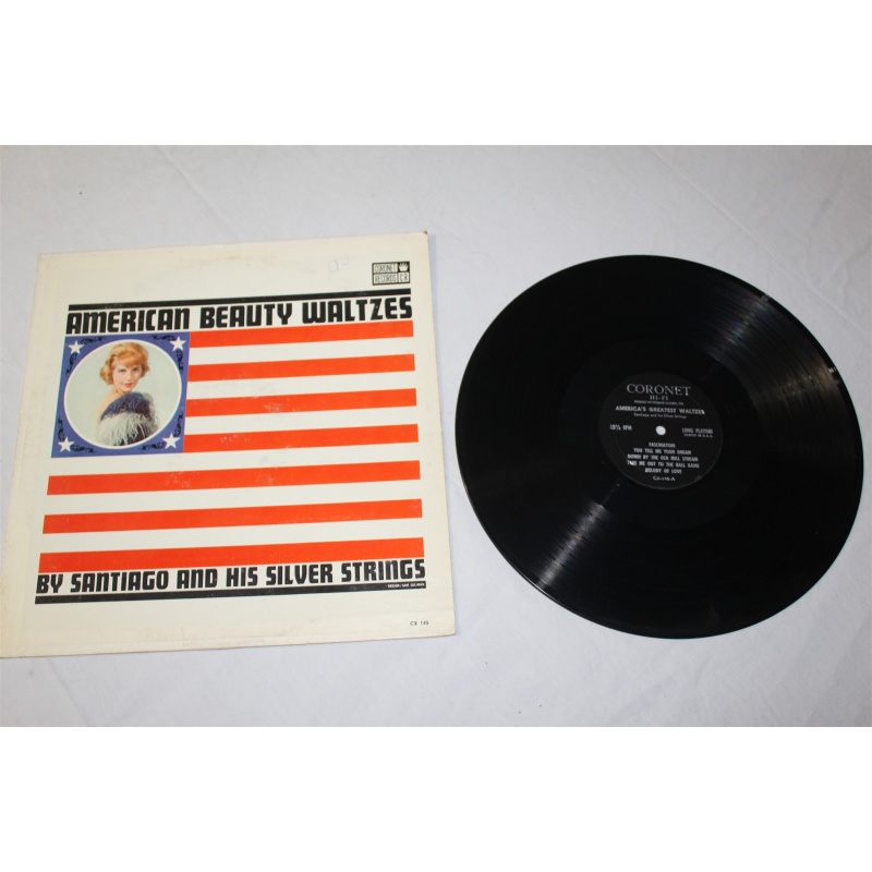 Santiago And His Silver Strings American Beauty Waltzes CX 145 Vinyl LP, Mono