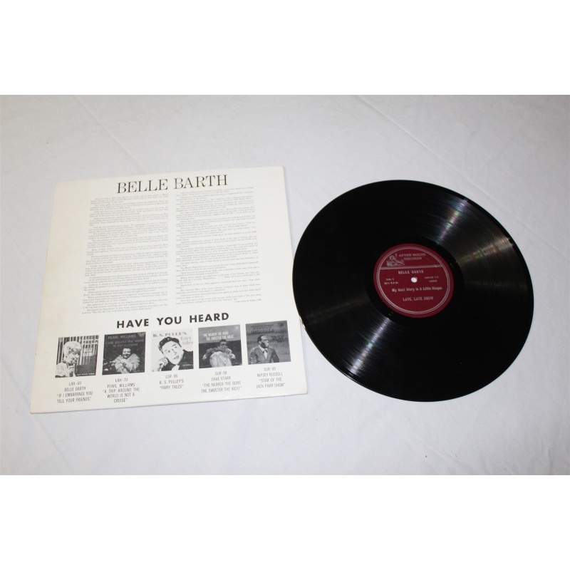 Belle Barth My Next Story Is A Little Risque LAH-69Â½ Vinyl LP