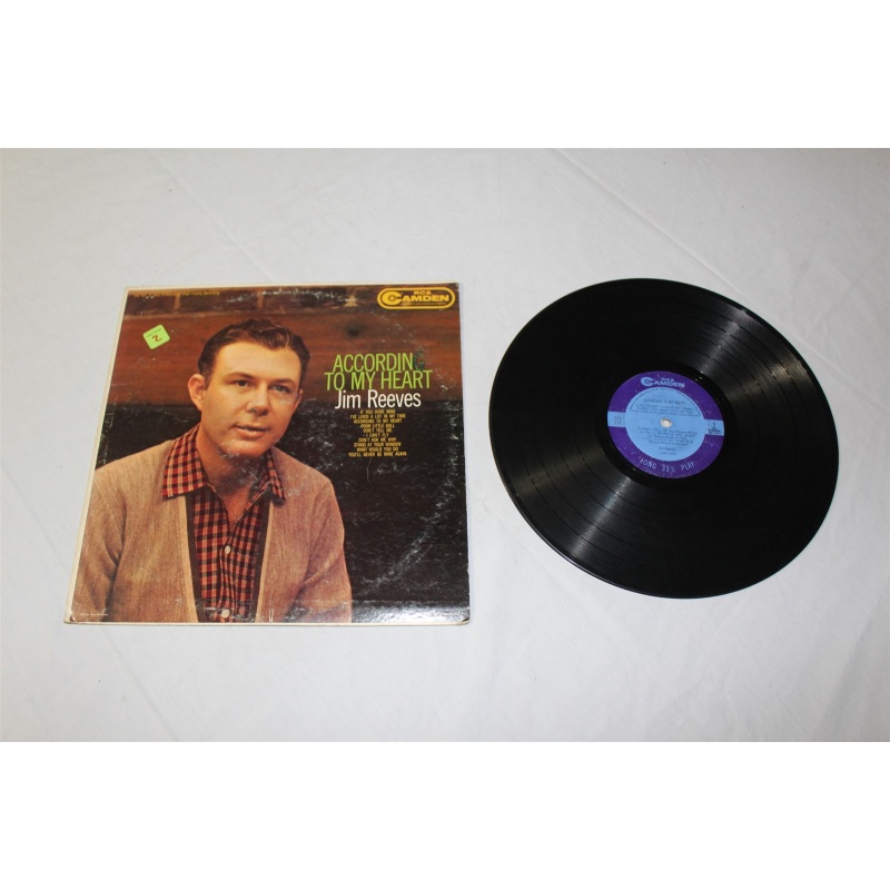 Jim Reeves According To My Heart CAL 583, CAL-583 RE Vinyl LP, Album, Mono, RE