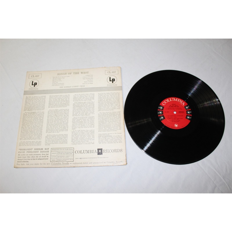 Norman Luboff Choir Songs Of The West CL 657 Vinyl LP, Album - 56-060